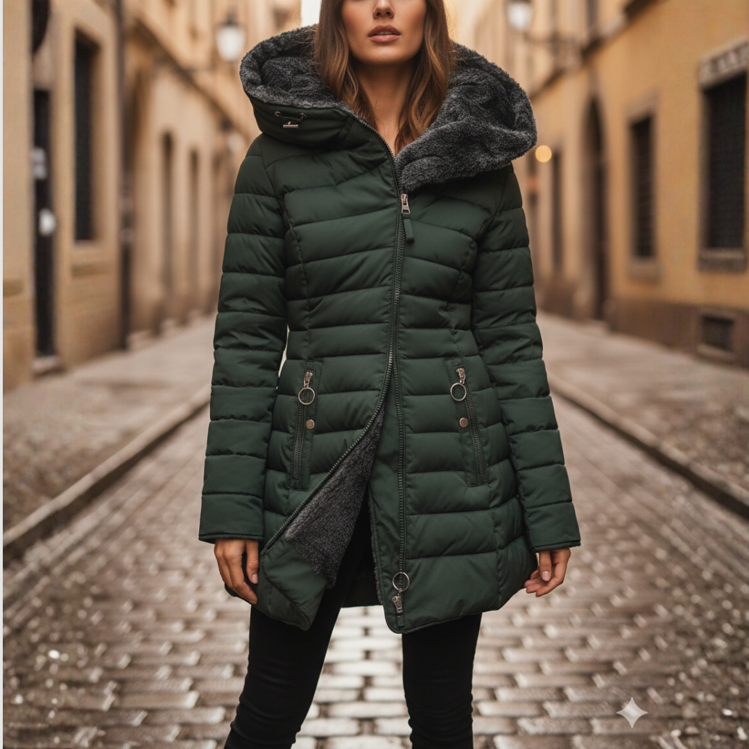 Winter Daunenjacke für Damen mit Kapuze | Vestea