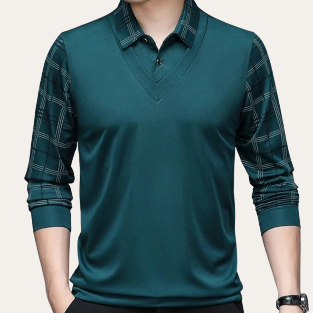 Herren Poloshirt mit V-Ausschnitt | Vestea