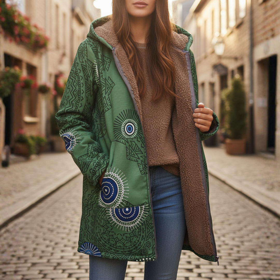 Damen Winterjacke mit Blumenmuster | Vestea