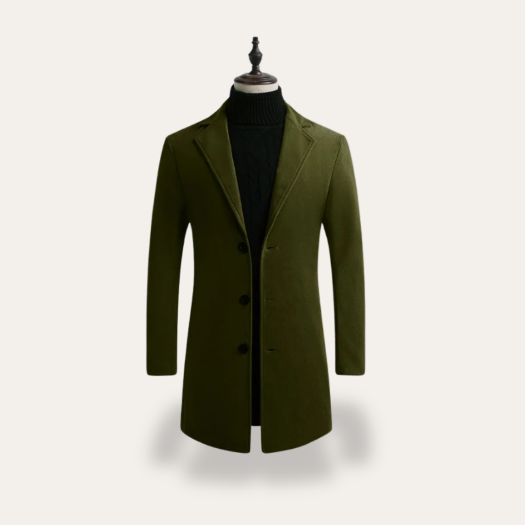 Wollmantel für Herren Slim Fit Wintermantel | Vestea