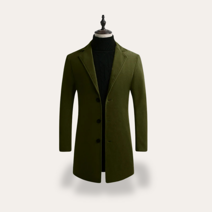 Wollmantel für Herren Slim Fit Wintermantel | Vestea