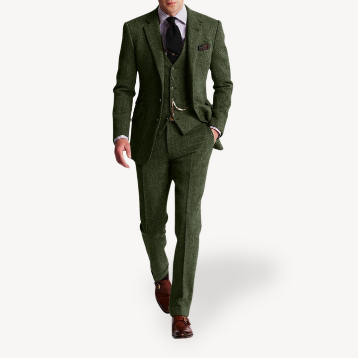 Herren Wollanzug 3-teilig Slim Fit | Vestea