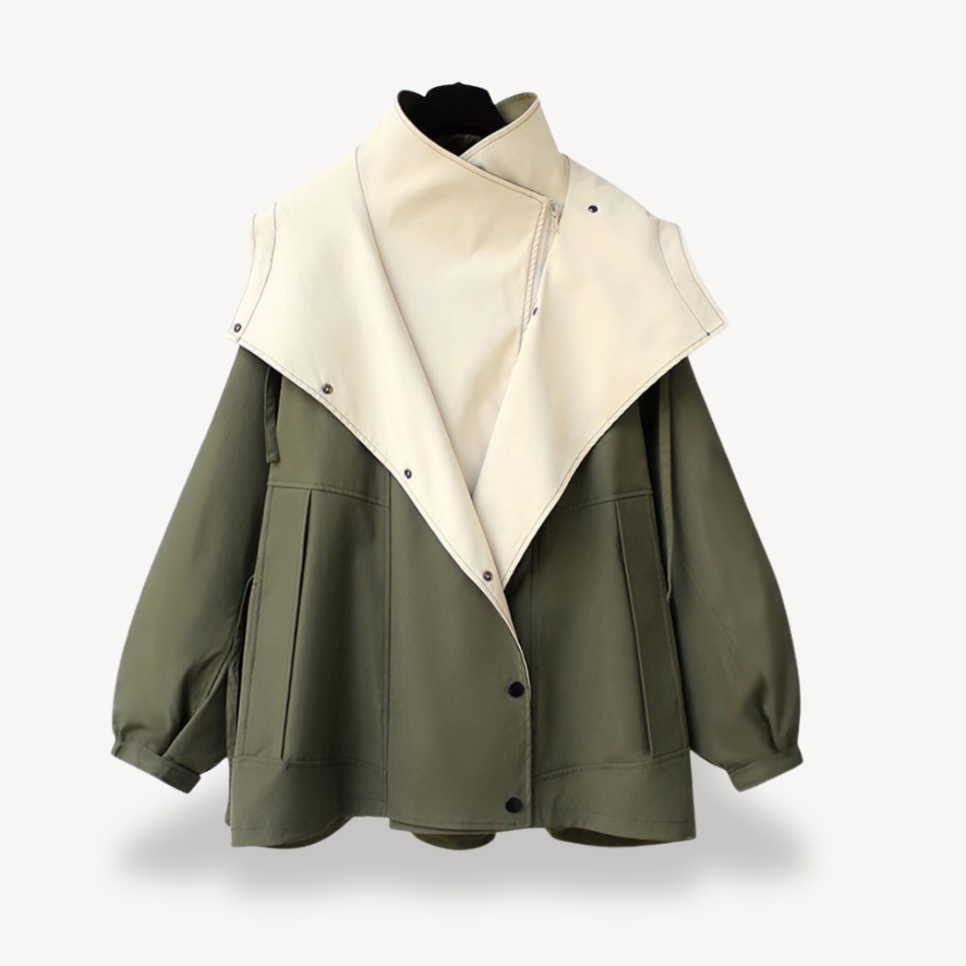 Colorblock Trench Coat für Damen | Vestea