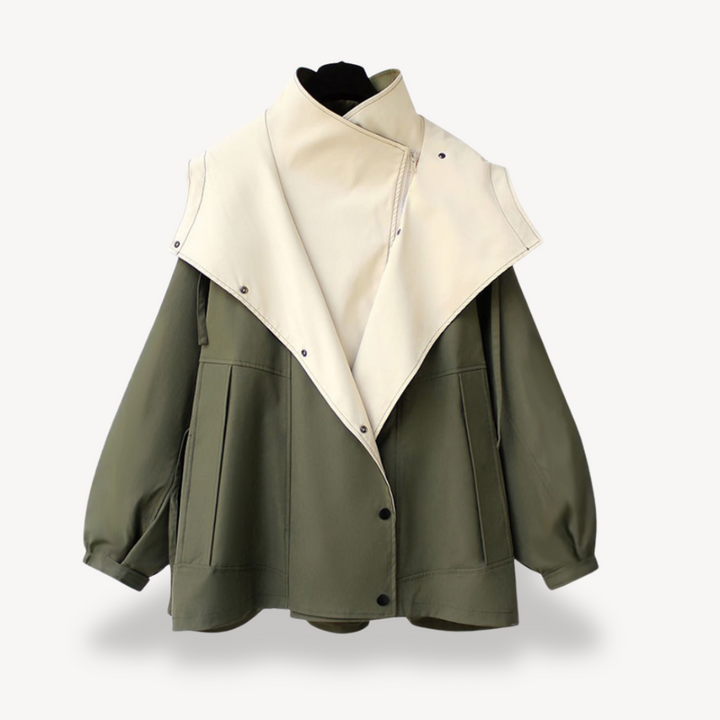 Colorblock Trench Coat für Damen | Vestea