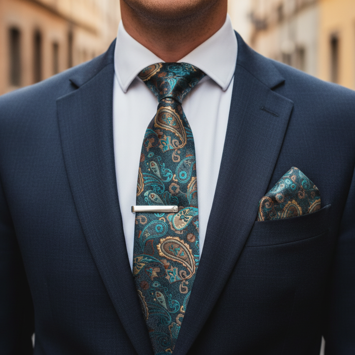 Krawatte mit Manschettenknöpfen | Vestea