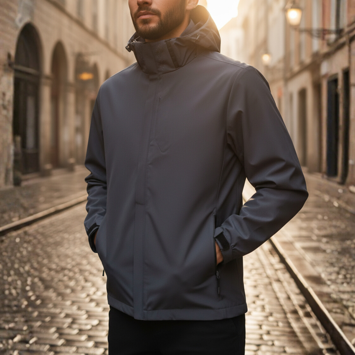 Herren Outdoorjacke Wasserabweisend Atmungsaktiv Polyester | Vestea