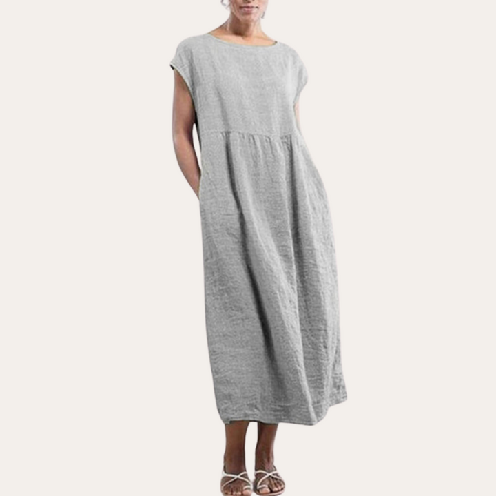 Vestea | Damen Baumwoll-Midikleid