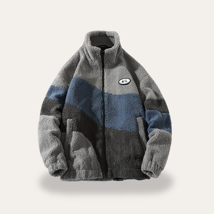 Bunte Fleecejacke mit Reißverschluss für Herren | Vestea