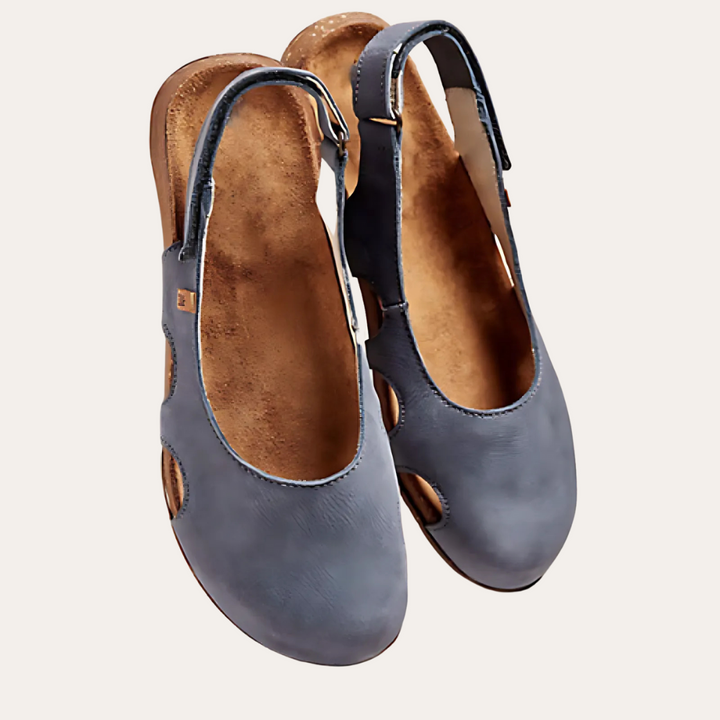 Damen Bequeme Orthopädische Sommerschuhe Leder | Vestea