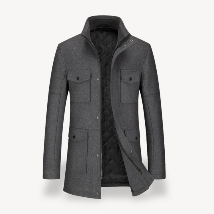 Herren Wollmischung Jacke mit Steppfutter | Vestea