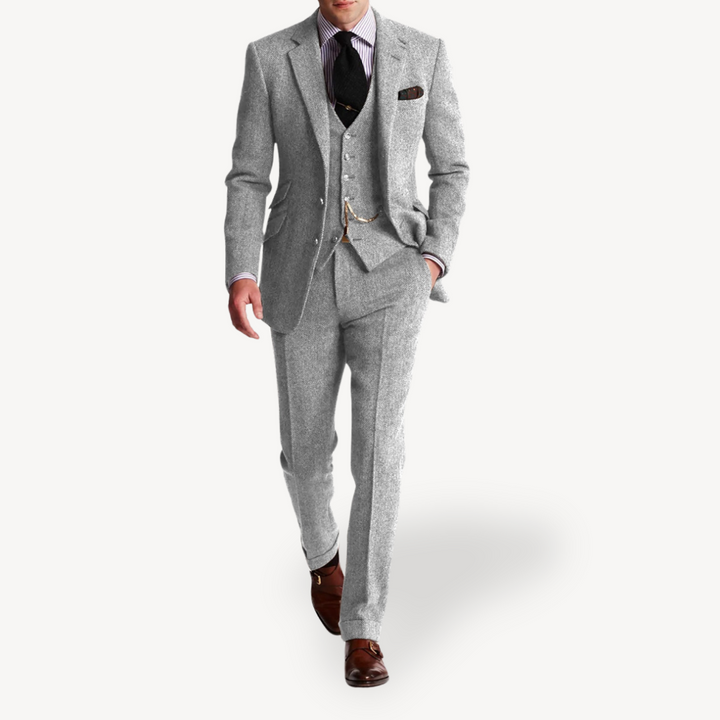 Herren Wollanzug 3-teilig Slim Fit | Vestea