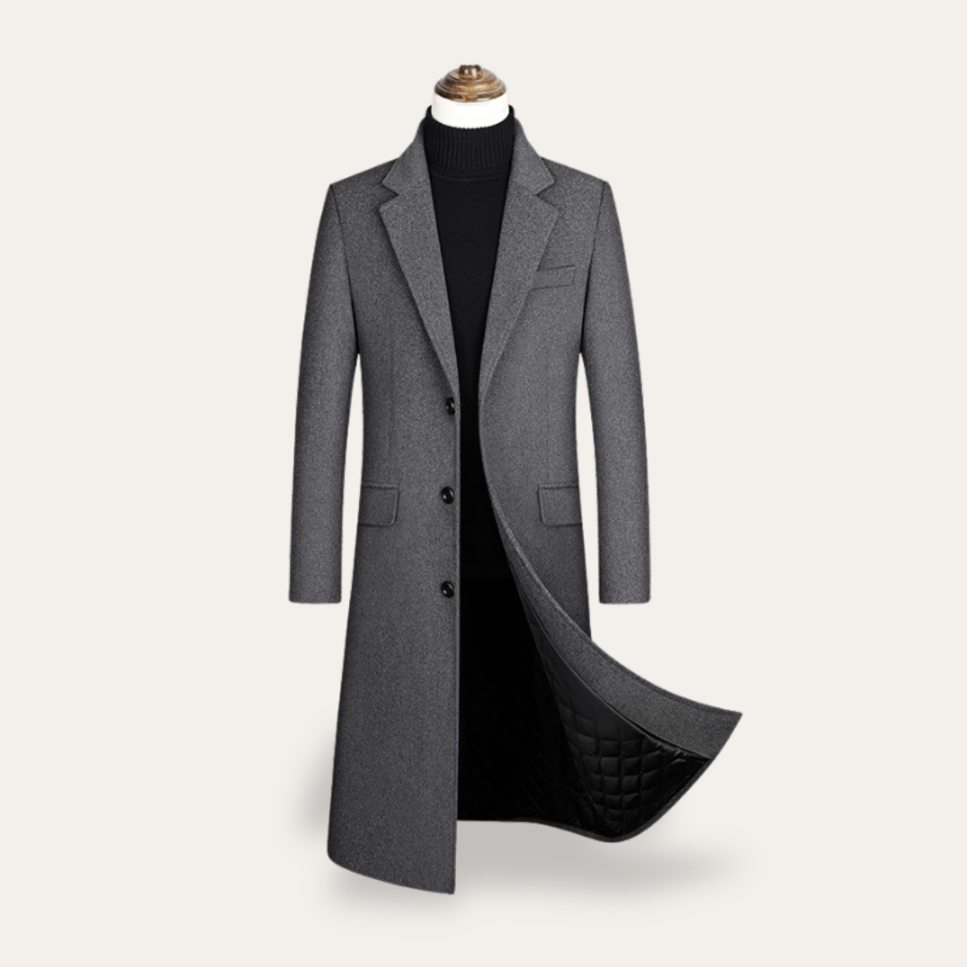 Herren Wollmantel Wintermantel Lang | Vestea