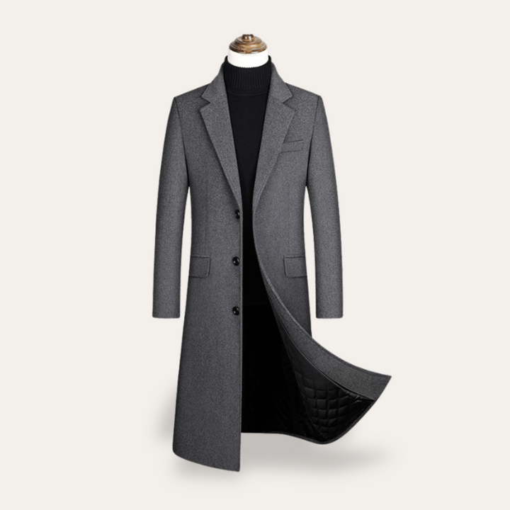 Herren Wollmantel Wintermantel Lang | Vestea