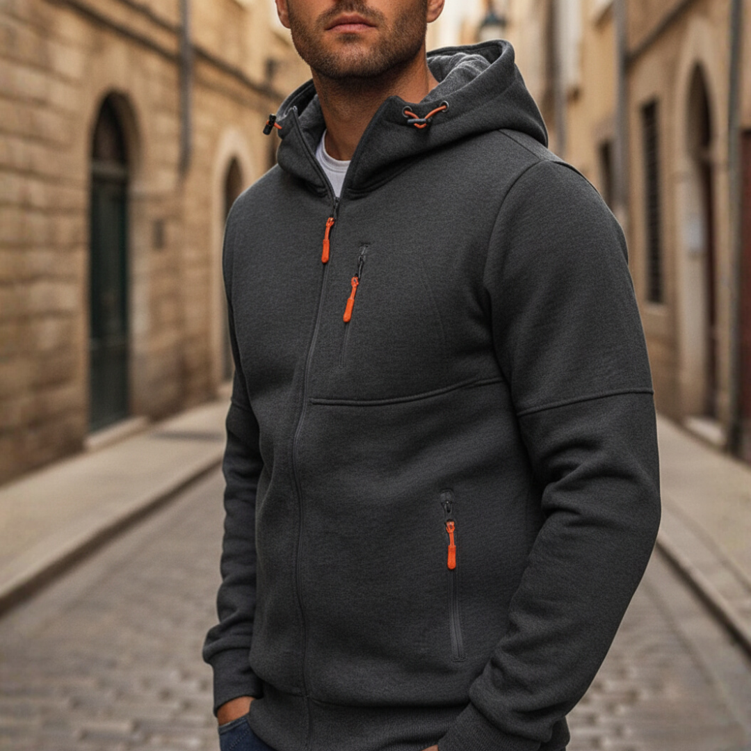 Herren Kapuzenjacke mit Reißverschluss | Vestea