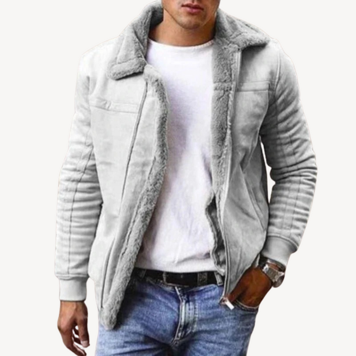 Herren-Faux-Shearling-Jacke | Vestea
