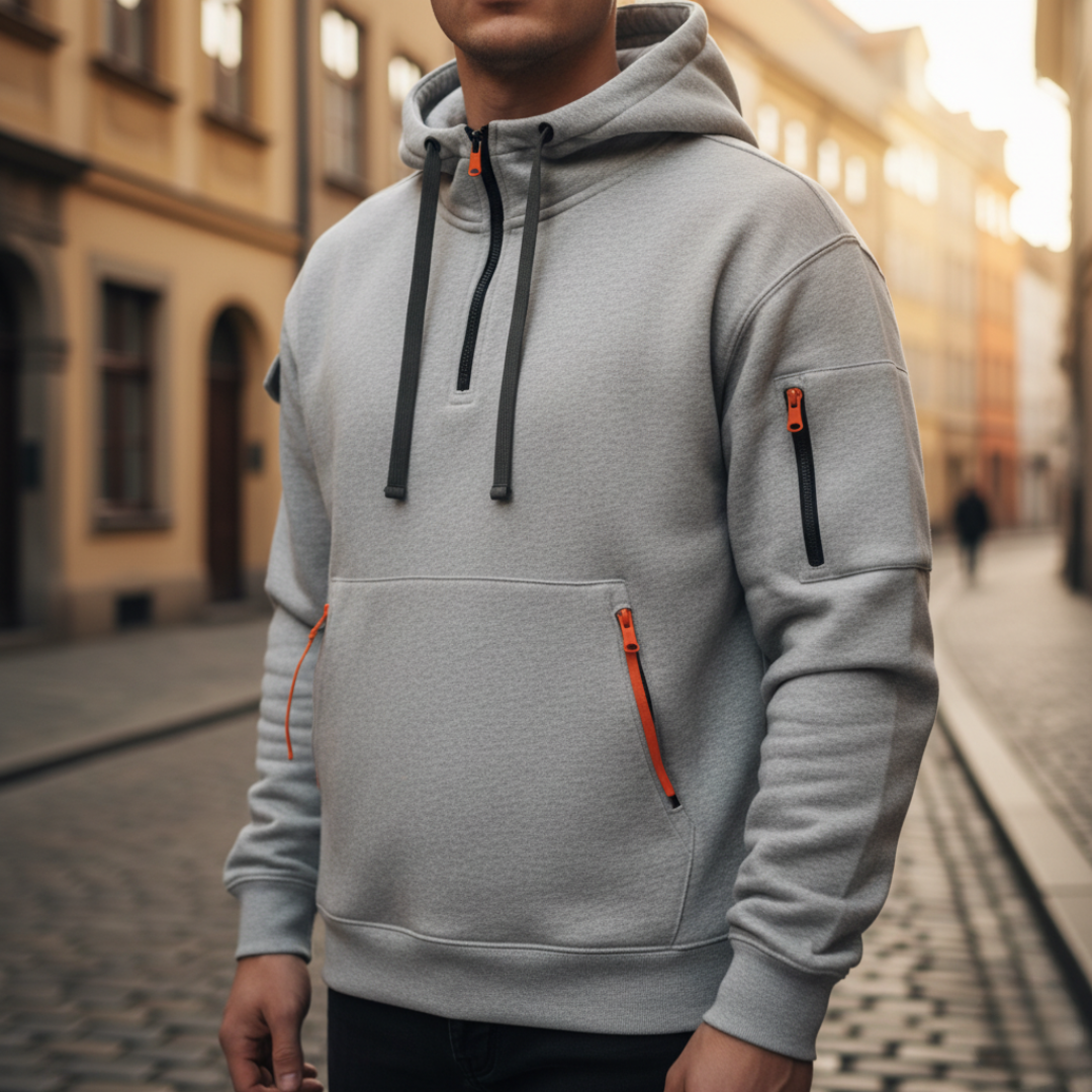 Herren Kapuzenpullover mit Reißverschluss | Vestea