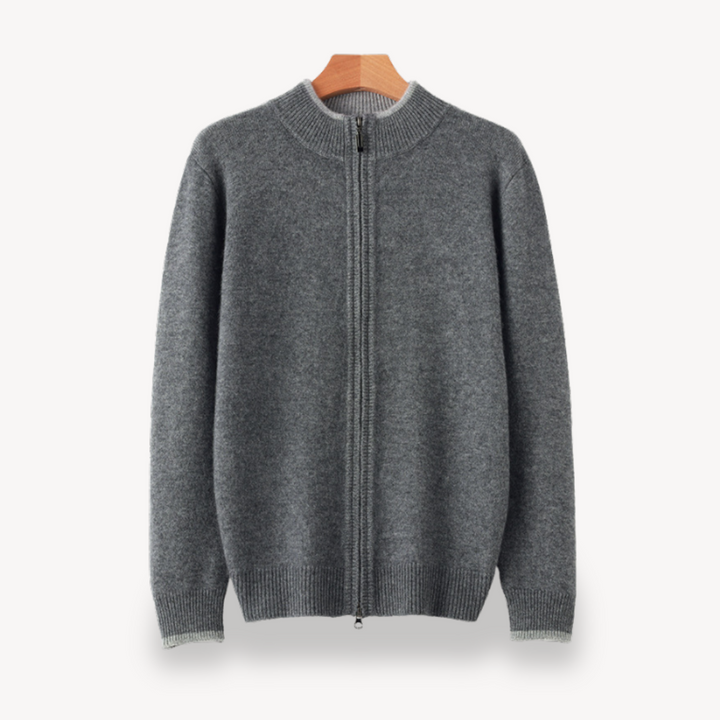 Herren Cashmere Reißverschluss Cardigan | Vestea