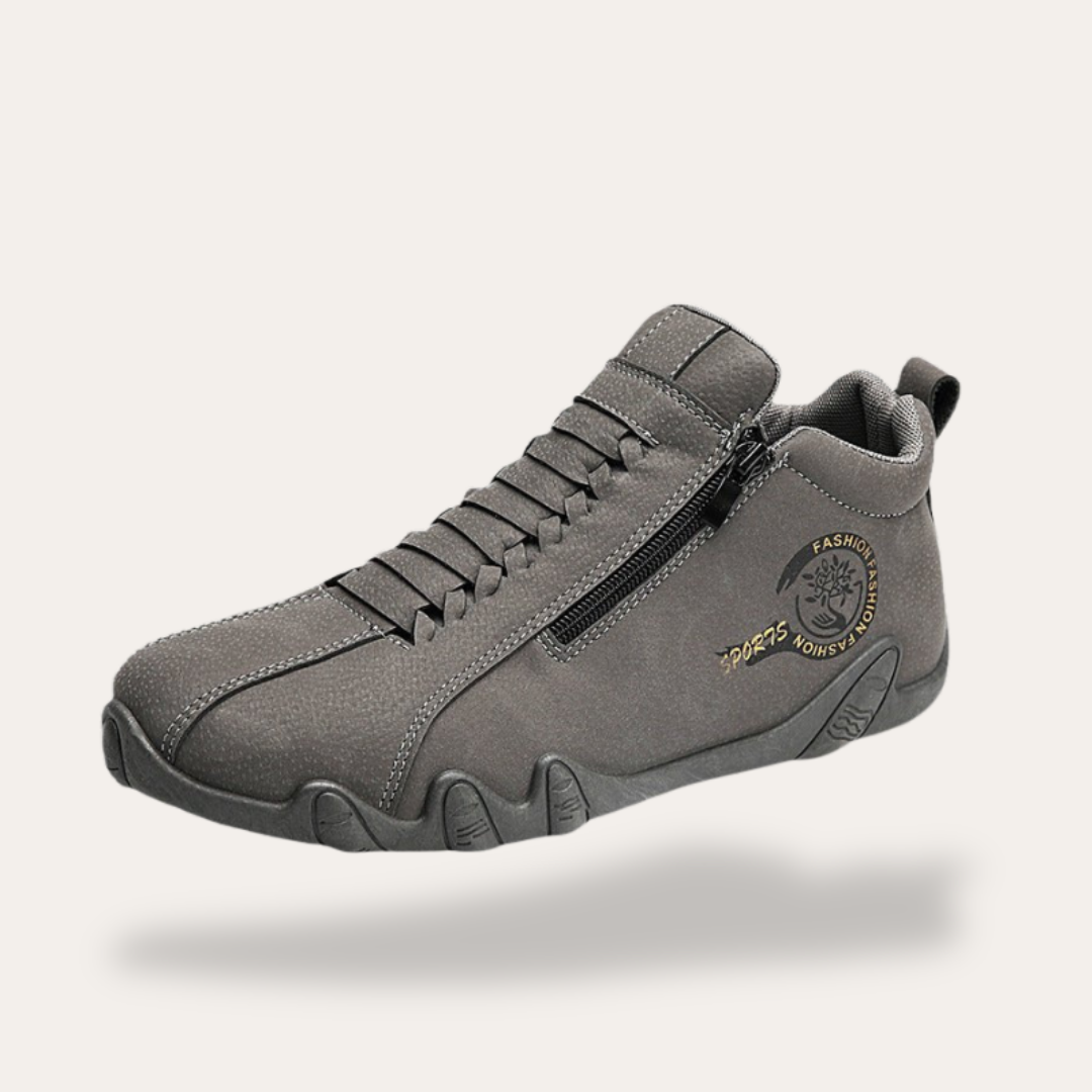 Leder Freizeit Sneakers mit Reißverschluss für Herren | Vestea
