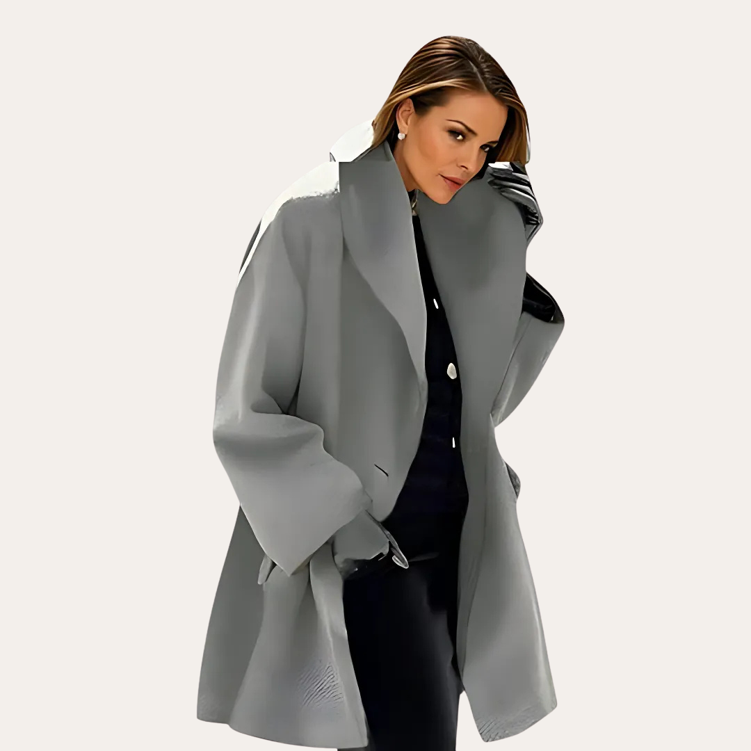Damen Wollmantel Bicolor | Vestea
