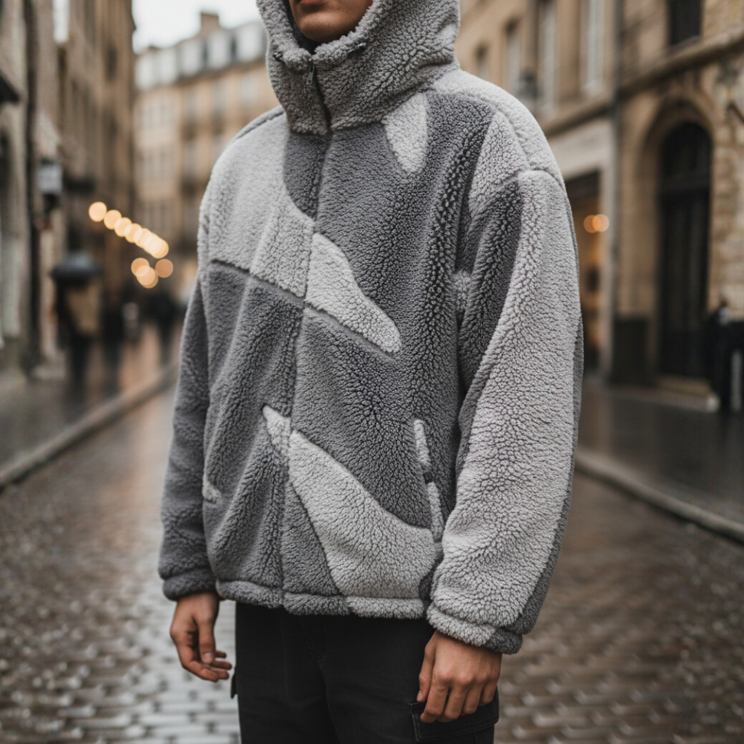 Herren Jacke mit Kapuze und Camouflage Design | Vestea