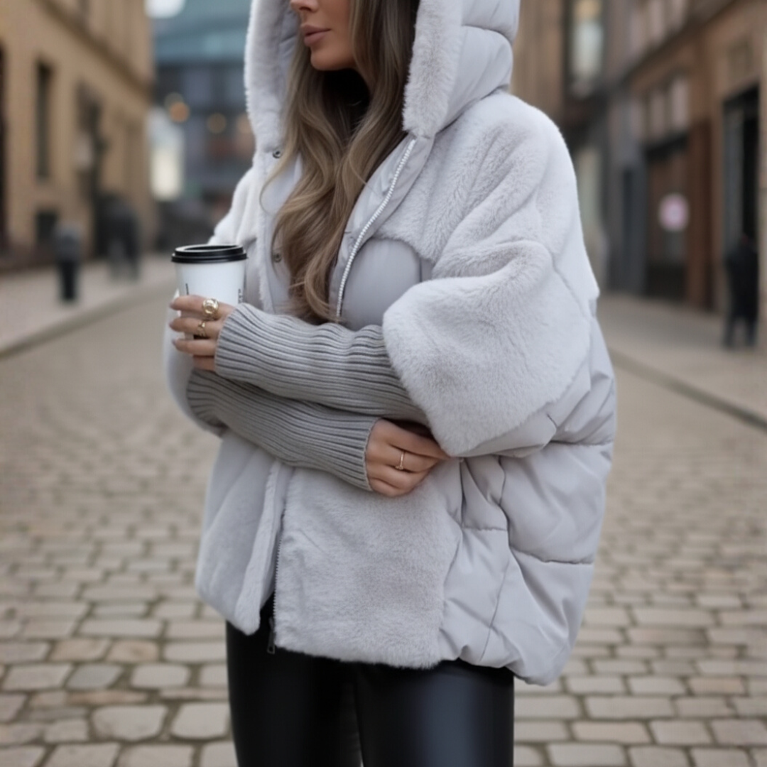 Down jacket for women with hood | Vestea