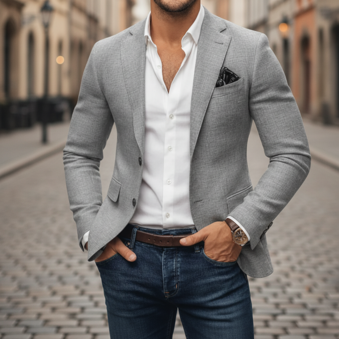 Blazer Herren Slim Fit Elegantes Gewebe | Vestea