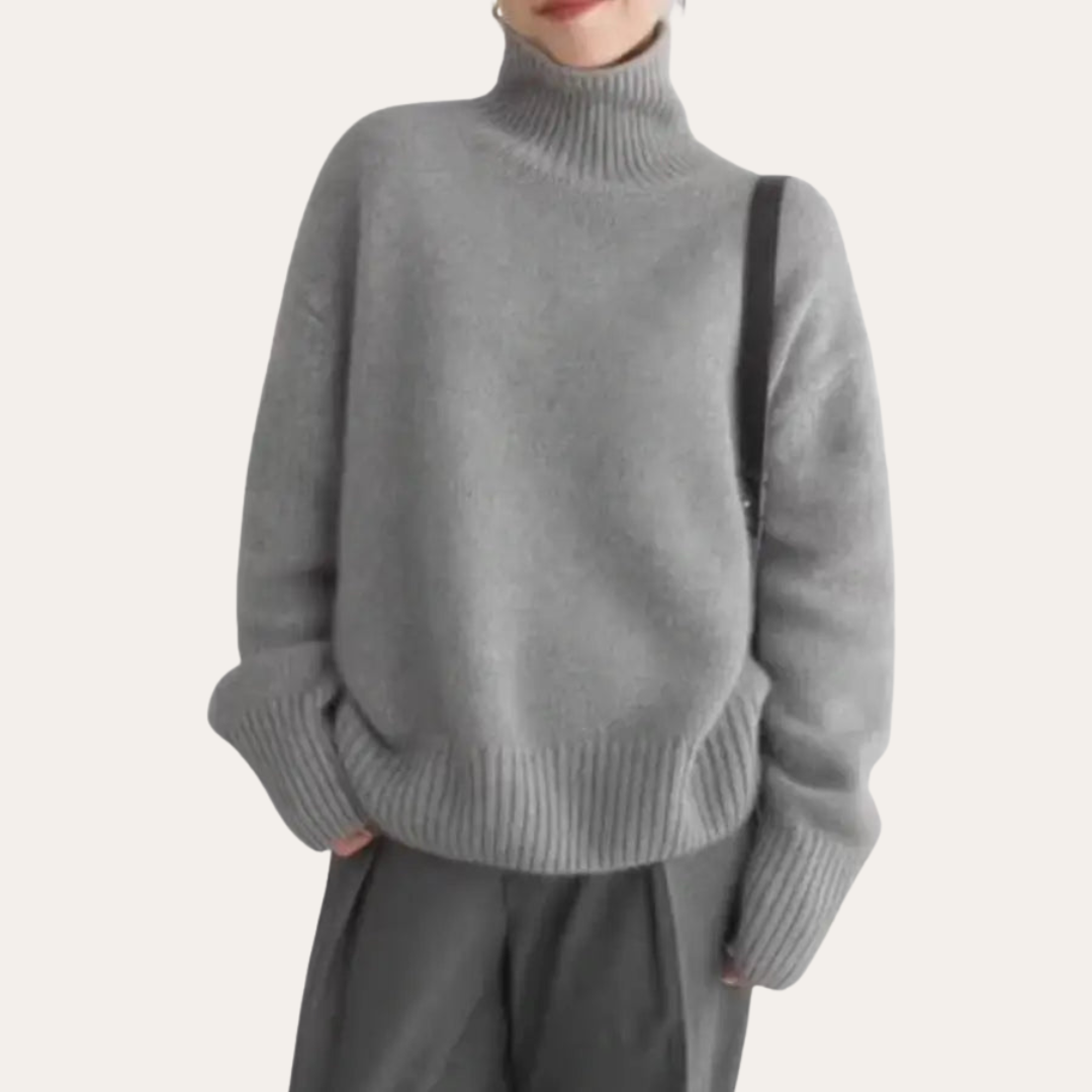 Damen Rollkragenpullover aus Strick | Vestea