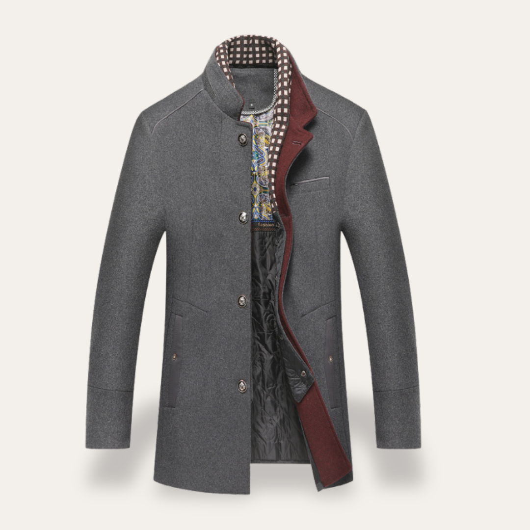Wollmischung Casual Mantel für Herren | Vestea