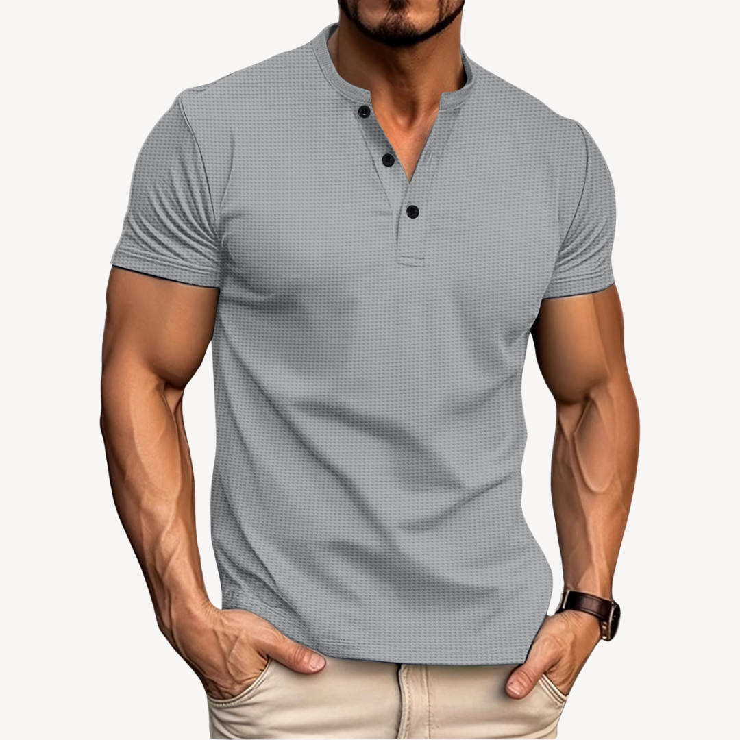 Vestea | Herren Henley T-Shirt – Baumwollmischung