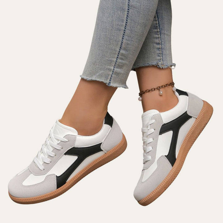 Damen Orthopädische Leder-Sneaker – Bequeme Freizeitschuhe mit Fußbett, Weicher Sohle & Ergonomischer Passform | Vestea