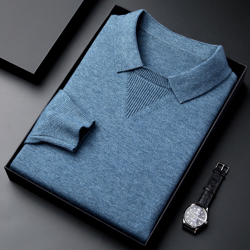 Men's Polo Collar Softness Sweater | Knit Poly-Blend