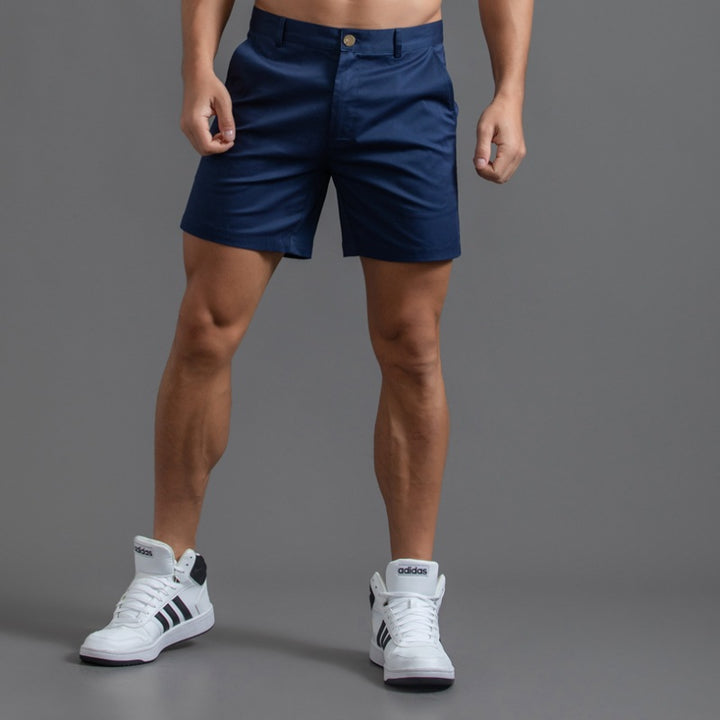 Shorts chino décontractés pour homme en coton et polyester