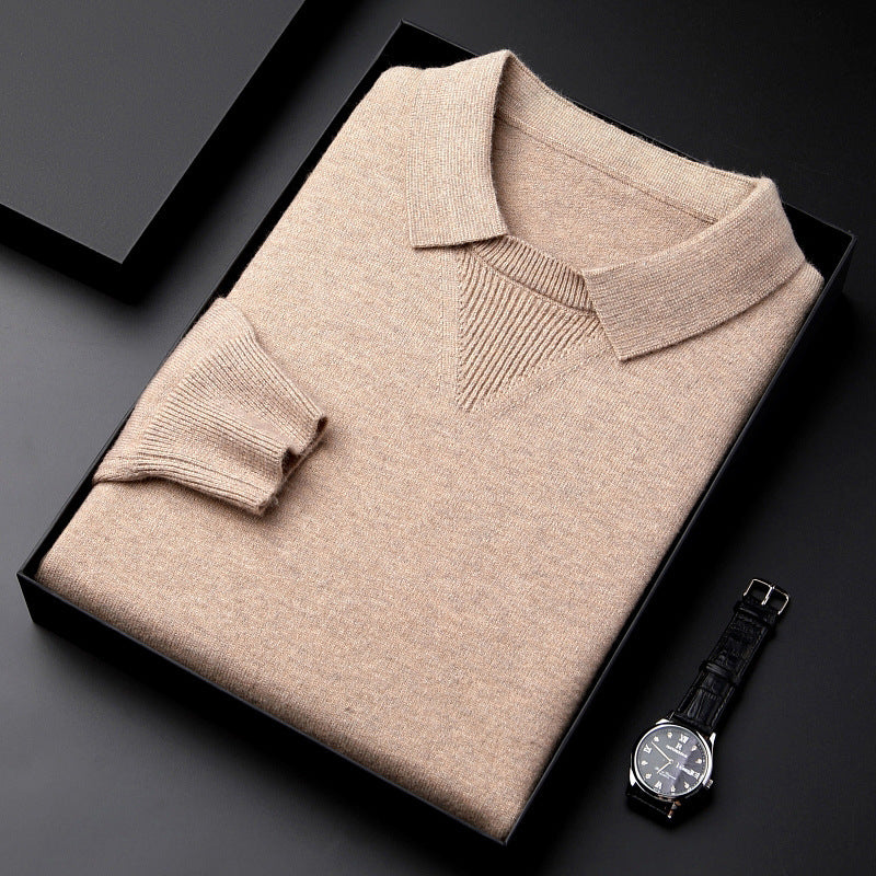 Men's Polo Collar Softness Sweater | Knit Poly-Blend