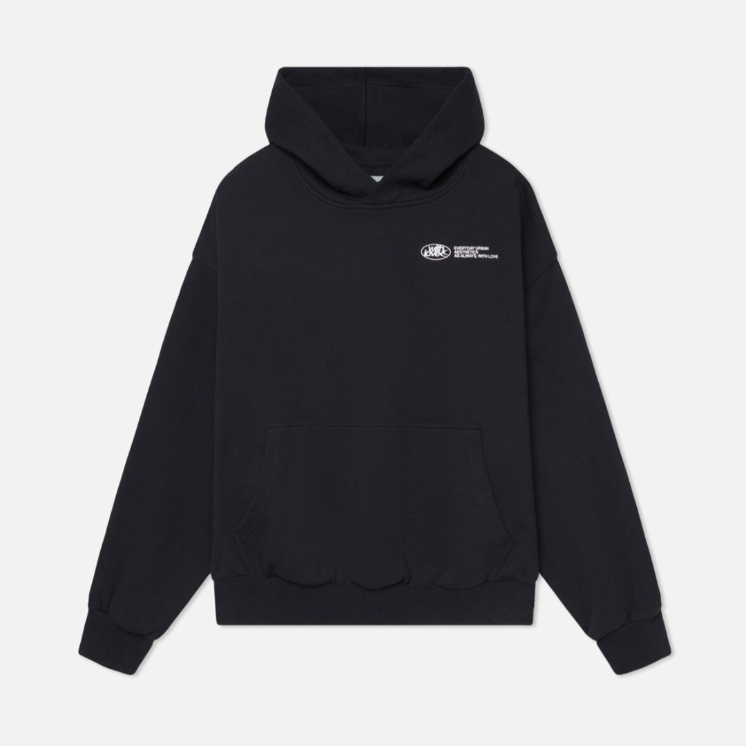 Unisex Hoodie Cotton Blend Long Sleeve Pullover Elastic Cuffs