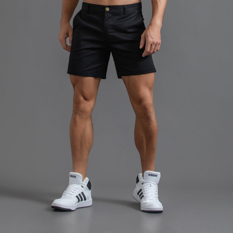 Shorts chino décontractés pour homme en coton et polyester