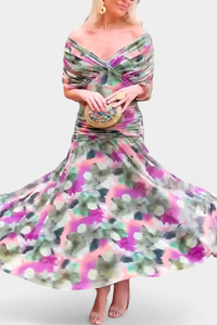 Women's Dress Floral Long Sleeve Ceremony