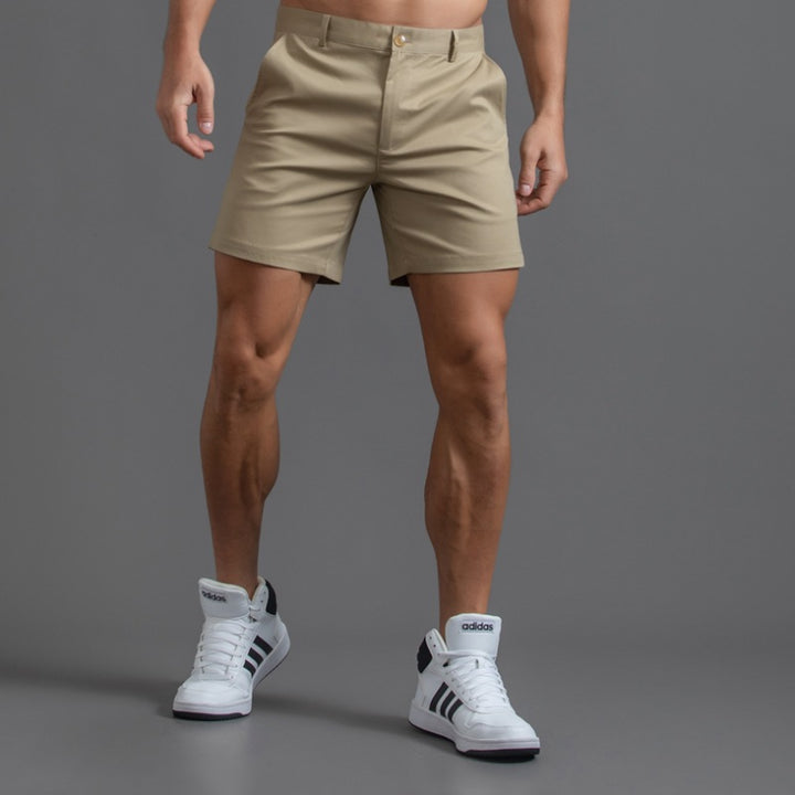 Shorts chino décontractés pour homme en coton et polyester
