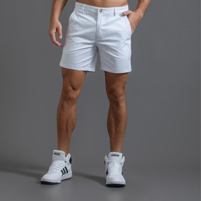 Shorts chino décontractés pour homme en coton et polyester