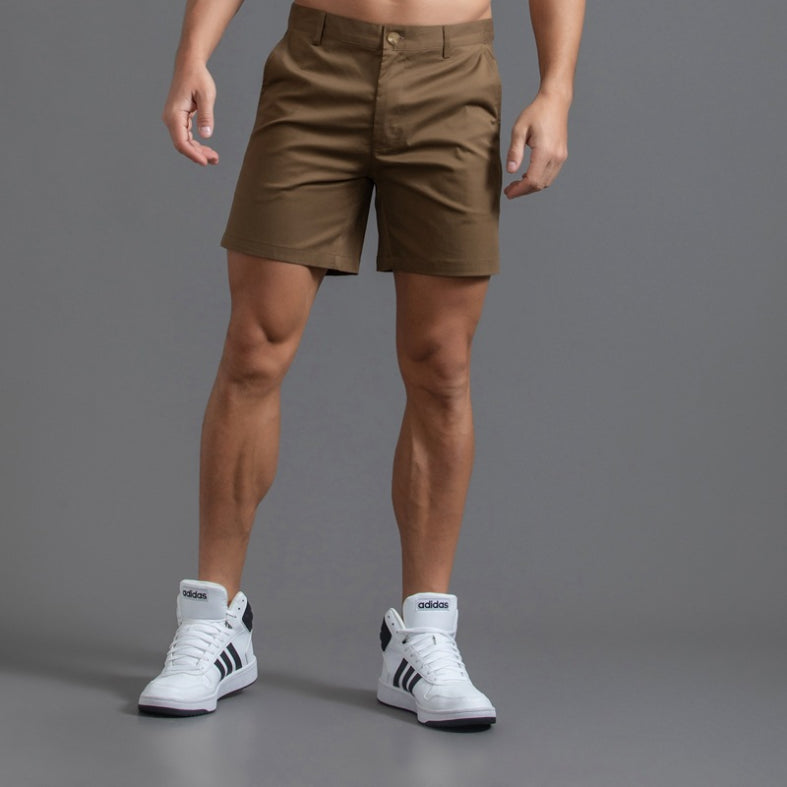Shorts chino décontractés pour homme en coton et polyester