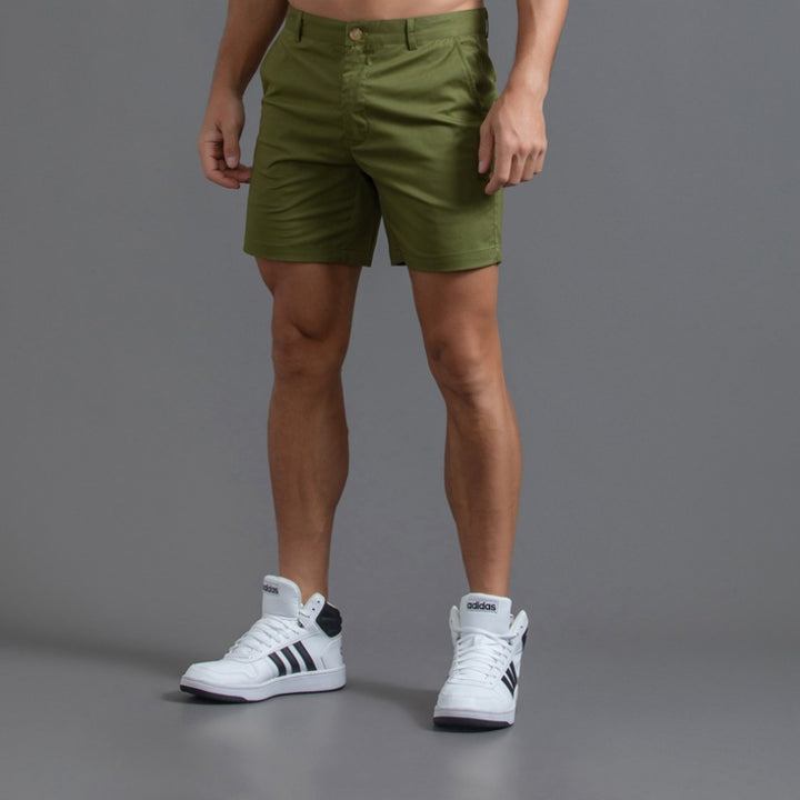 Shorts chino décontractés pour homme en coton et polyester
