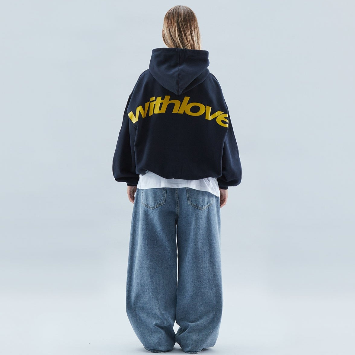 Sweat à capuche unisexe en mélange de coton, manches longues, poignets élastiques