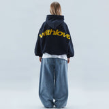 Unisex Hoodie Cotton Blend Long Sleeve Pullover Elastic Cuffs