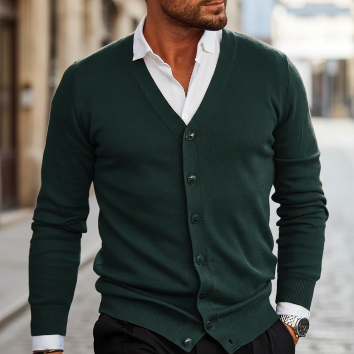 Cárdigan para hombre de tejido mixto