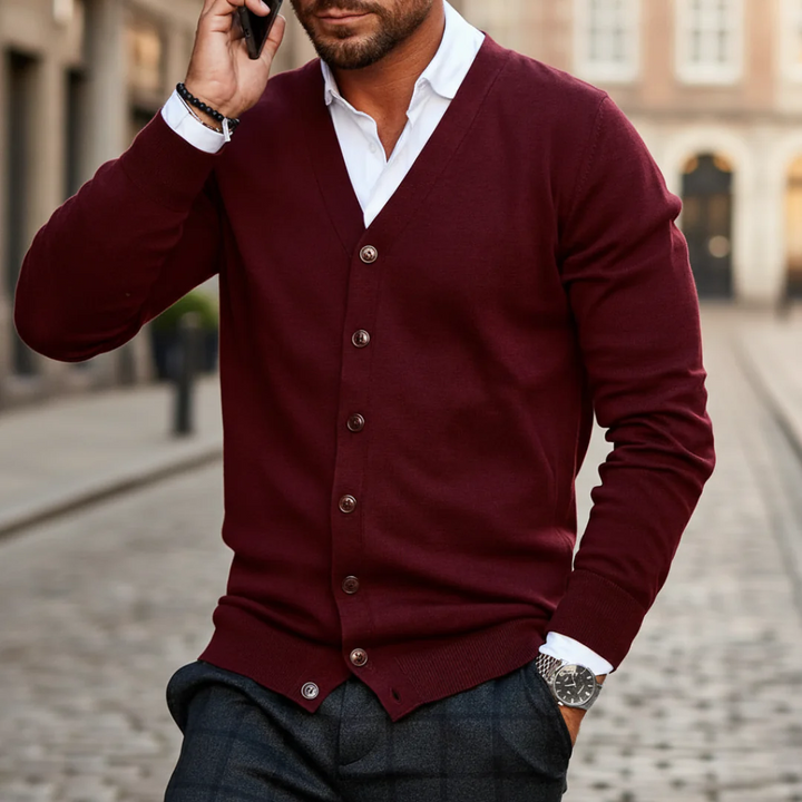 Cárdigan para hombre de tejido mixto