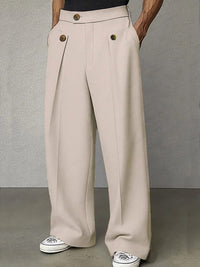Men's Wide-Leg Trousers Pants Side
