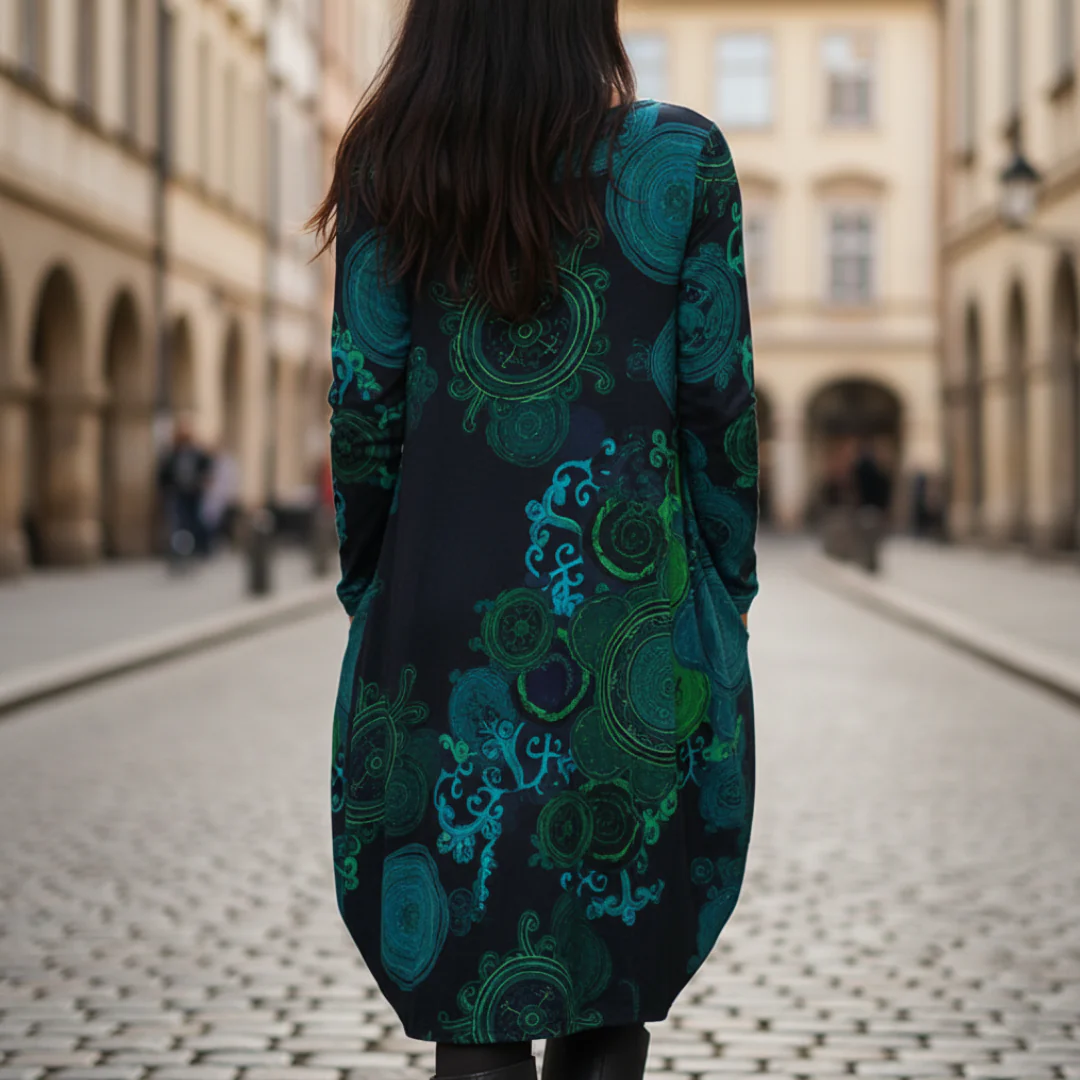 Damen Langkleid Relaxed Fit Bohémien Harem | Vestea