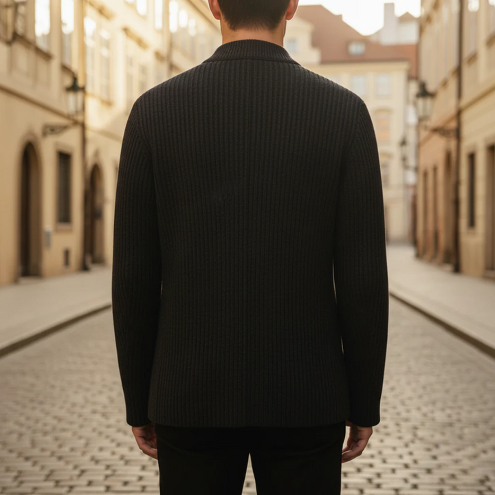 Herren Cardigan mit Knöpfen aus Polyester | Vestea