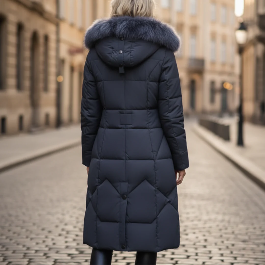 Damen Winterjacke mit Kapuze und Pelzkragen | Vestea