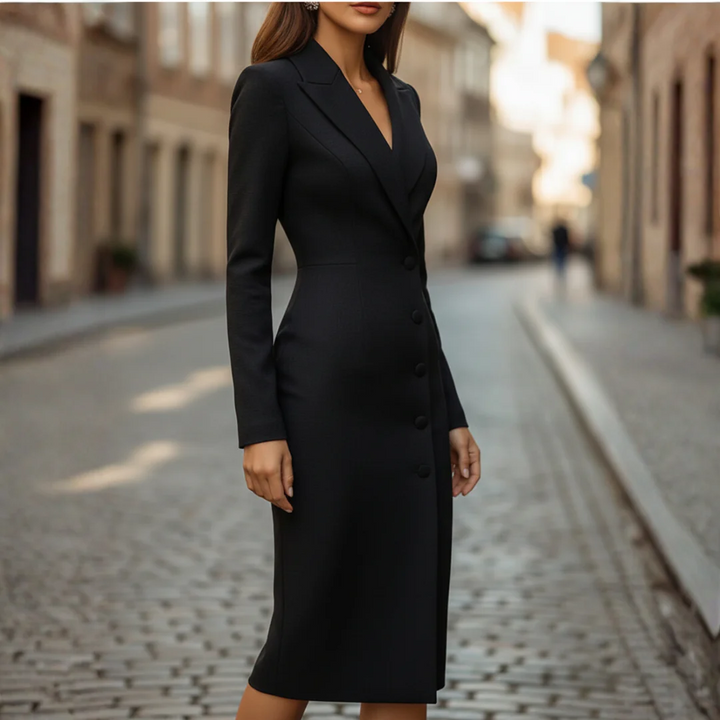 Elegantes Damen Kleid mit langen Ärmeln | Vestea