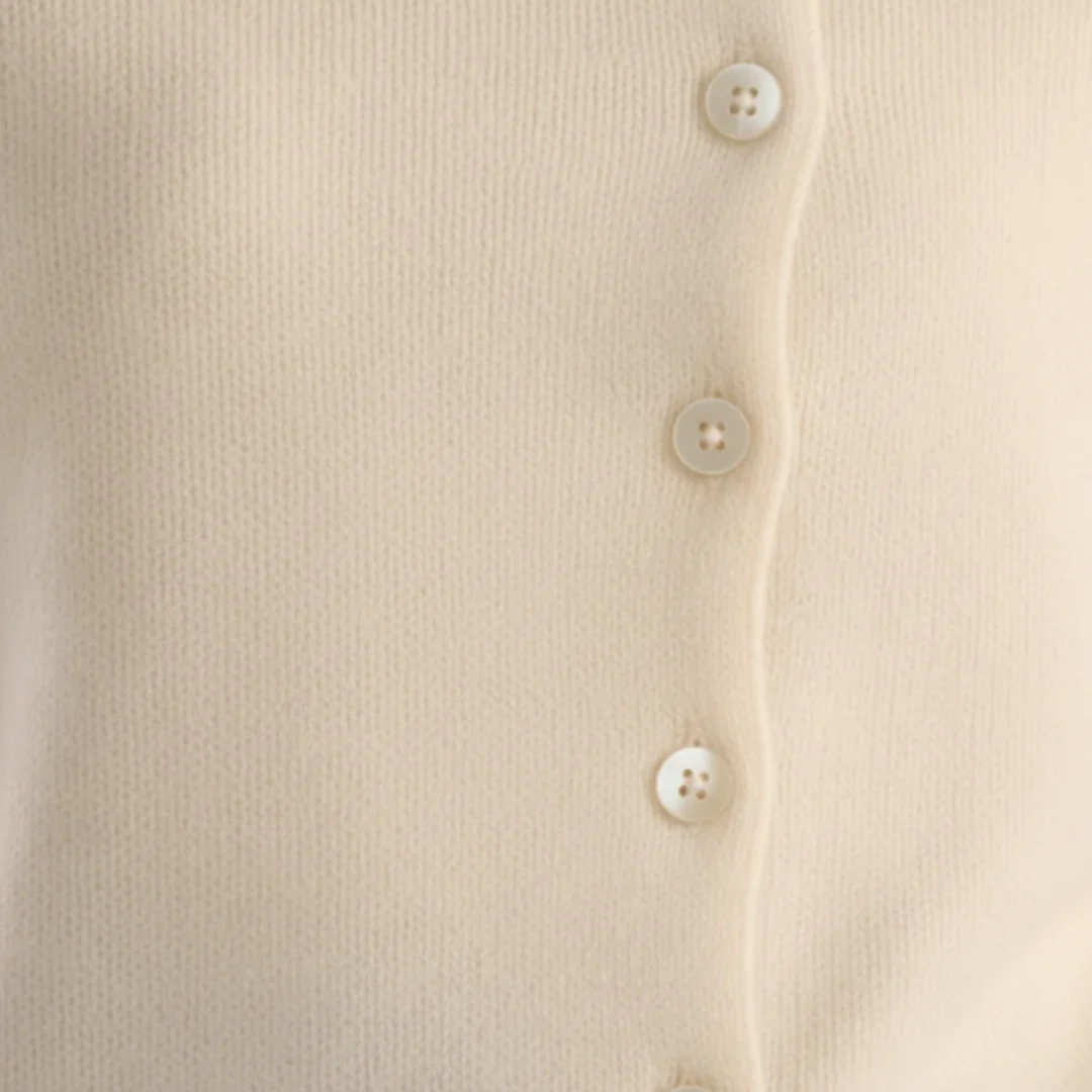 Damen Pullover aus Kaschmir mit Rundhalsausschnitt und Knöpfen | Vestea